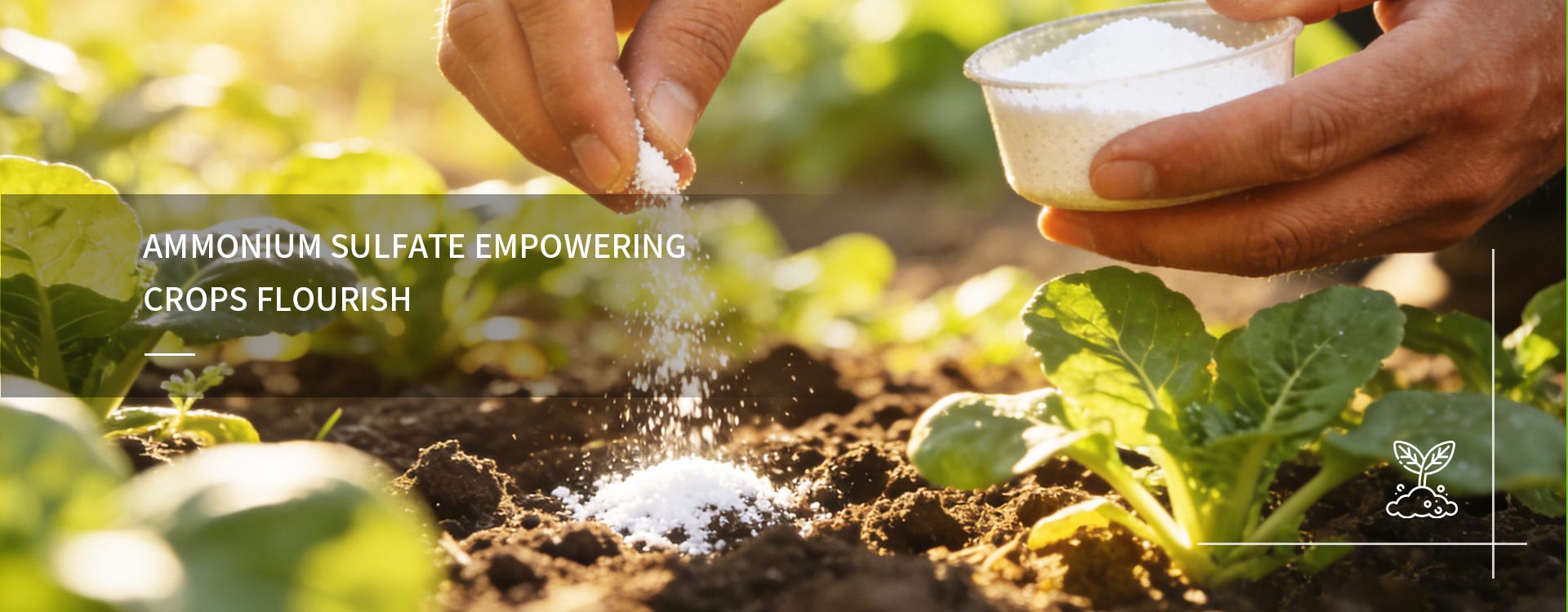 Амонијум сулфат који оснажује усеве цветају